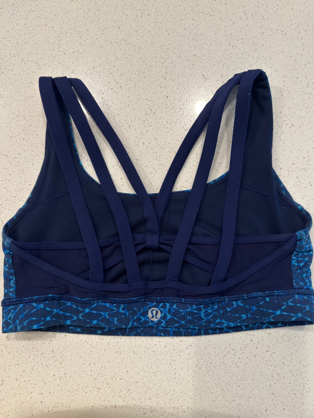 Lululemon Energy Bra (Exhale) in Samba Snake Kayak Blue Hero Blue Size 6 - Picture 5 of 10